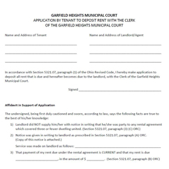 Rent Deposit Application