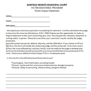 Victim Impact Statement